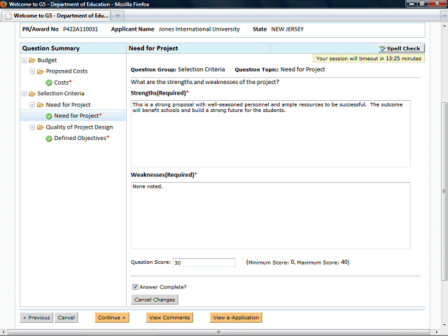 Screen image of this step