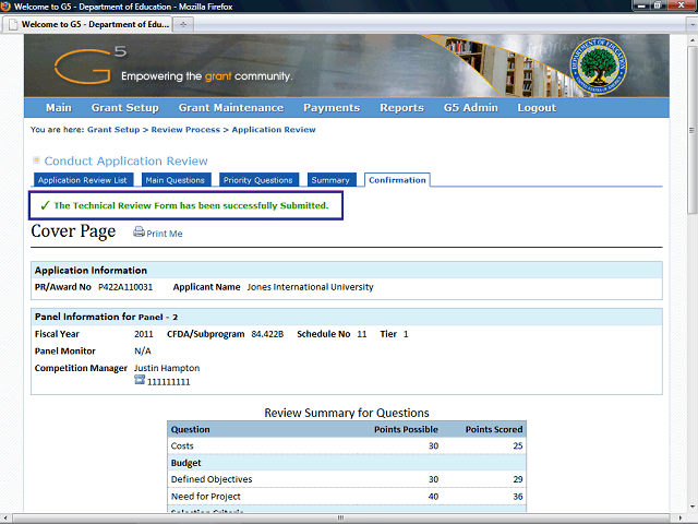 Screen image of this step