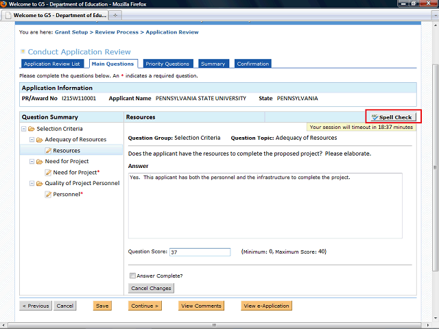 Screen image of this step