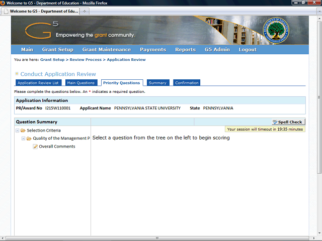 Screen image of this step
