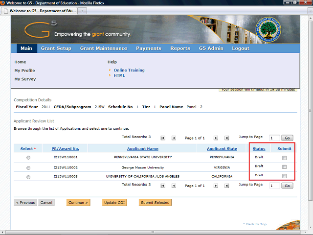 Screen image of this step