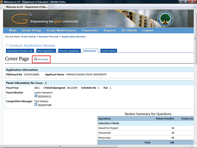 Screen image of this step