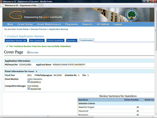 Screen image of this step