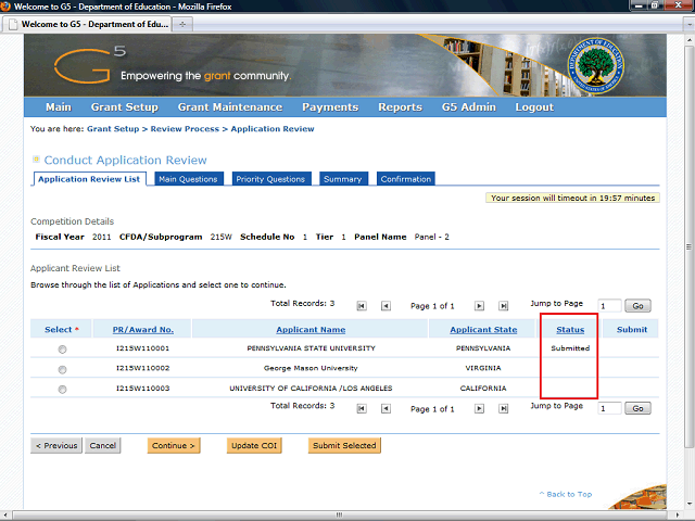 Screen image of this step