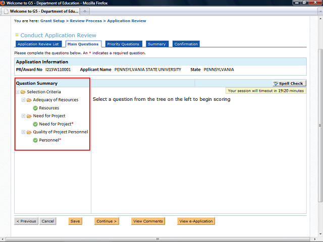 Screen image of this step