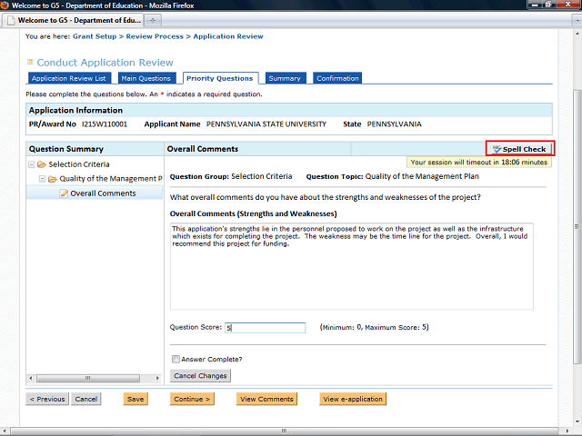 Screen image of this step