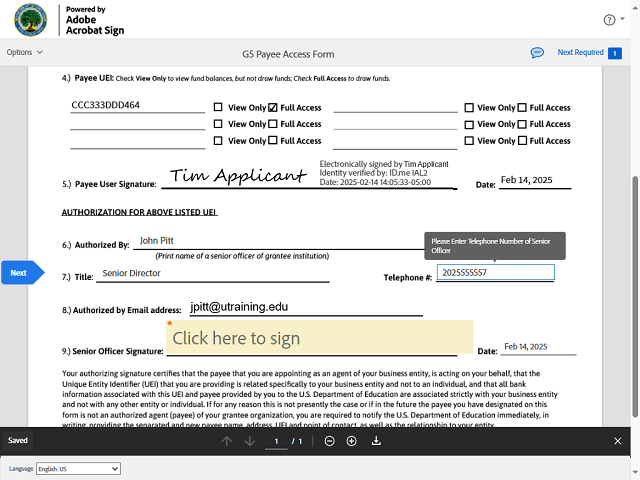 Screen image of this step