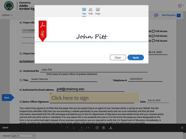 Screen image of this step