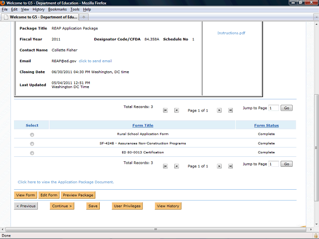 Screen image of this step
