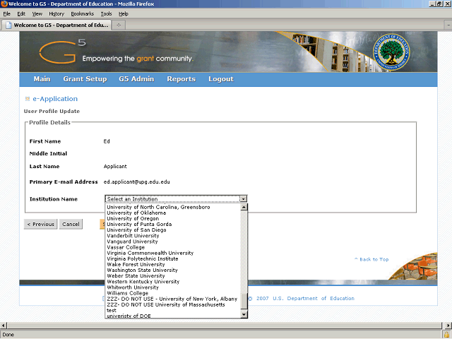 Screen image of this step
