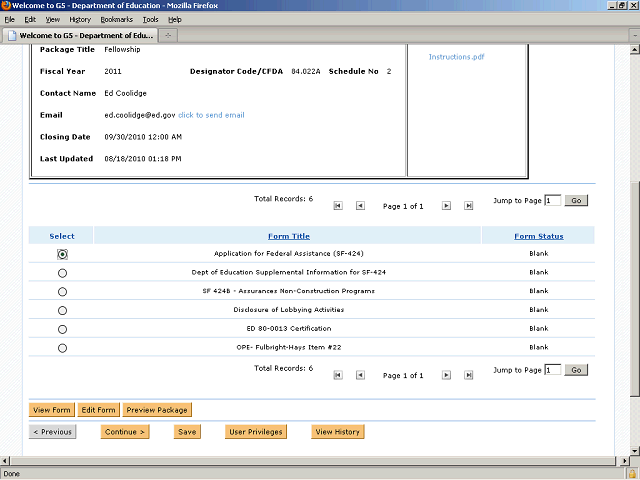 Screen image of this step