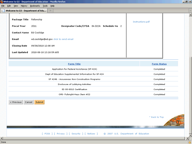 Screen image of this step
