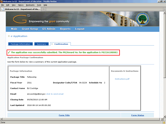 Screen image of this step