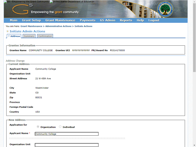 Screen image of this step