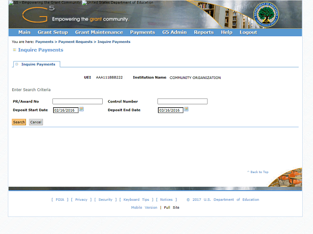 Screen image of this step