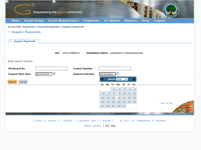 Screen image of this step