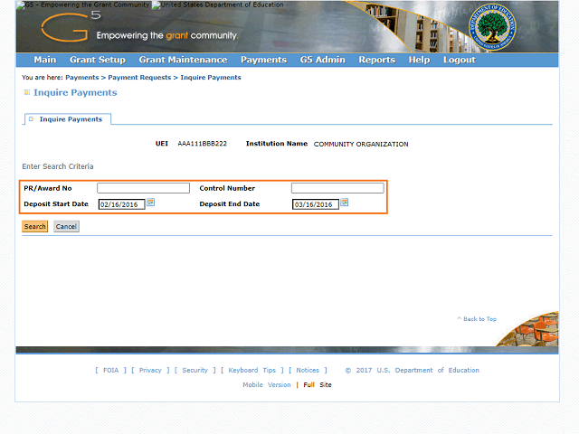 Screen image of this step