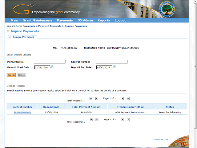 Screen image of this step