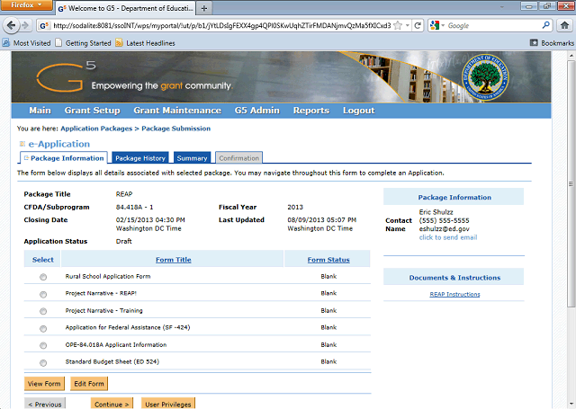 Screen image of this step