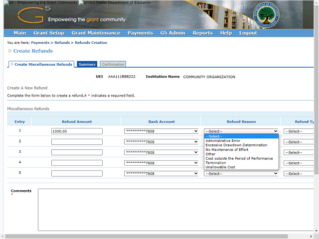 Screen image of this step