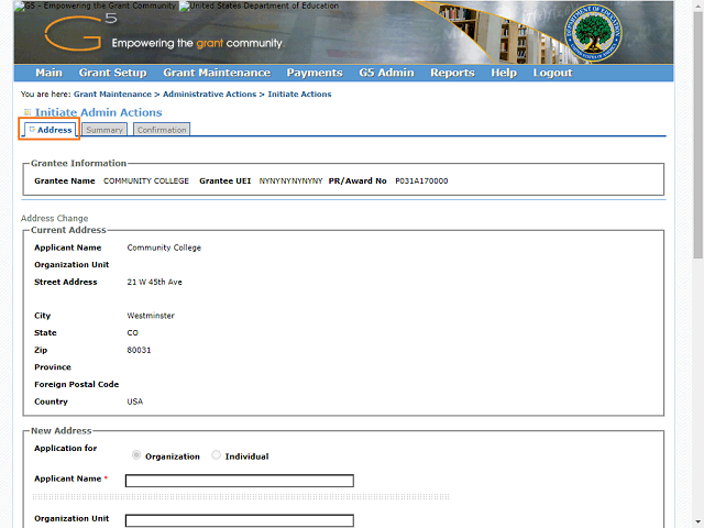 Screen image of this step