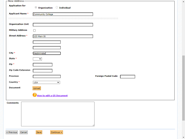 Screen image of this step