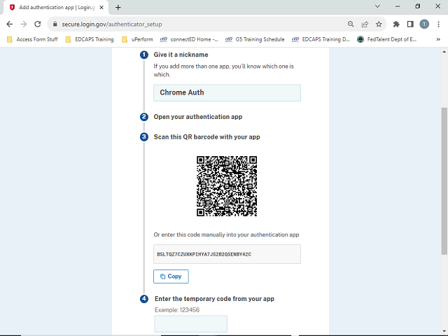Login gov Authentication For External Users Step 36
