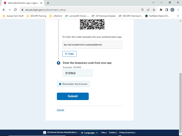 Screen image of this step