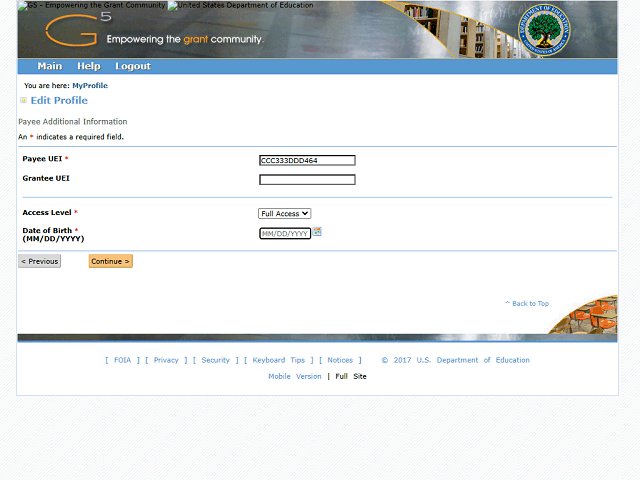Screen image of this step