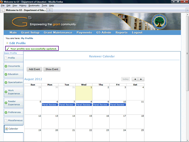 Screen image of this step