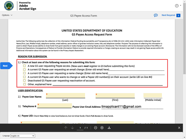 Screen image of this step