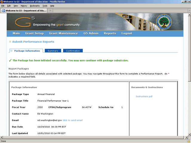 Screen image of this step