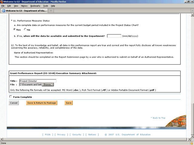 Screen image of this step