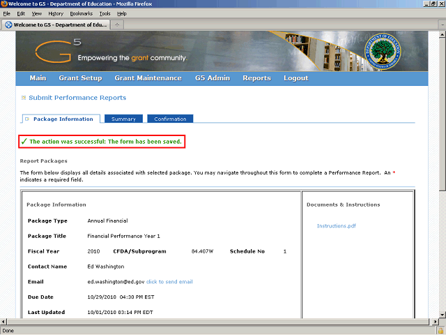 Screen image of this step