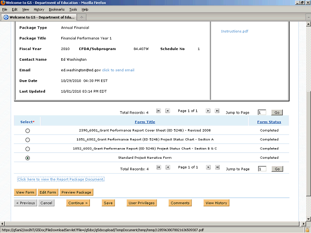 Screen image of this step