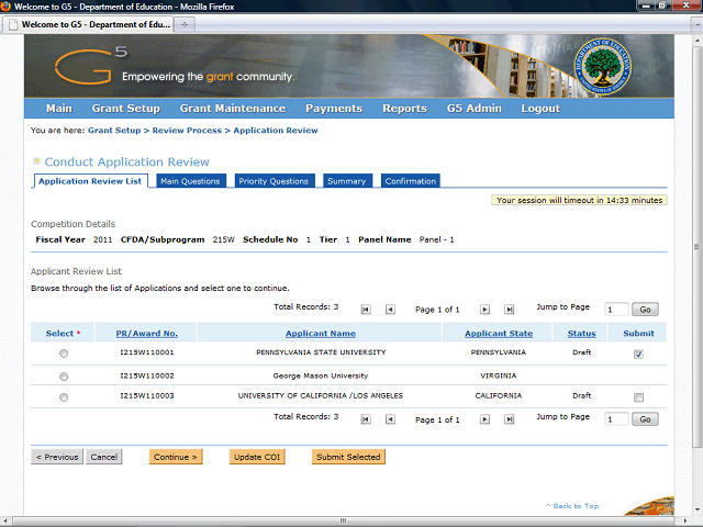 Screen image of this step