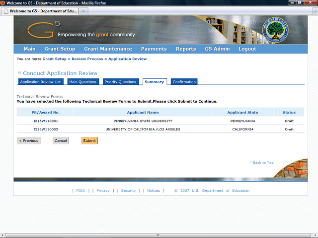 Screen image of this step