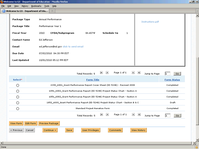 Screen image of this step