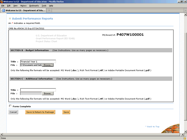 Screen image of this step