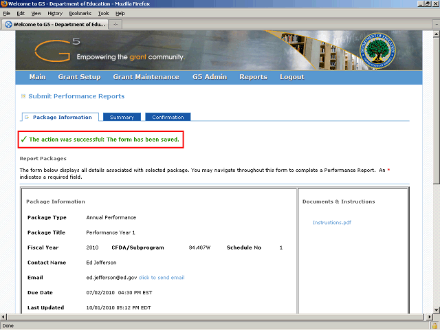 Screen image of this step