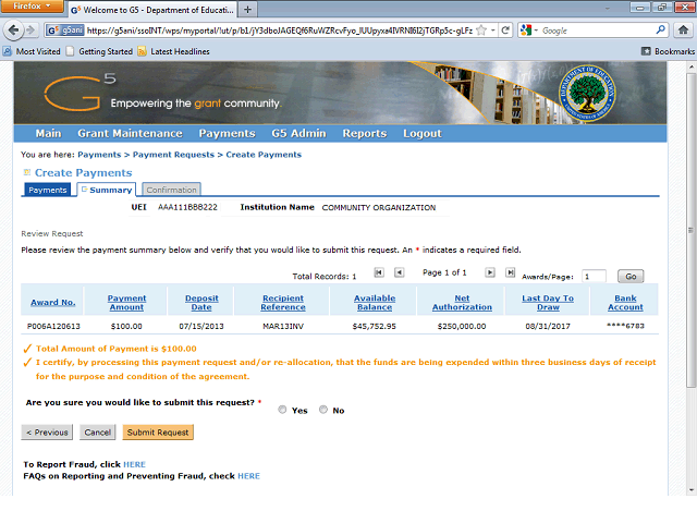 Screen image of this step
