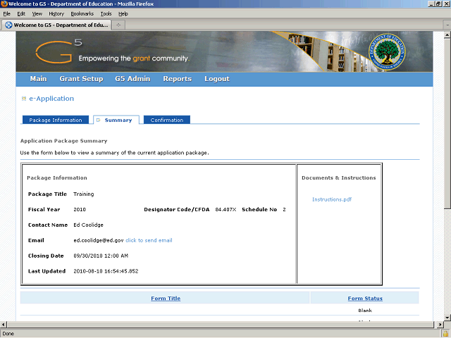 Screen image of this step