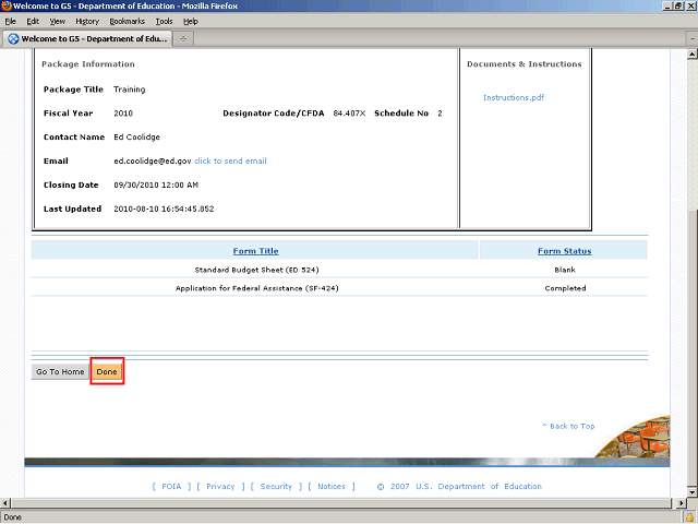 Screen image of this step