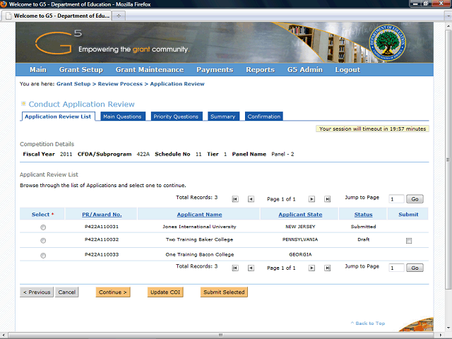 Screen image of this step