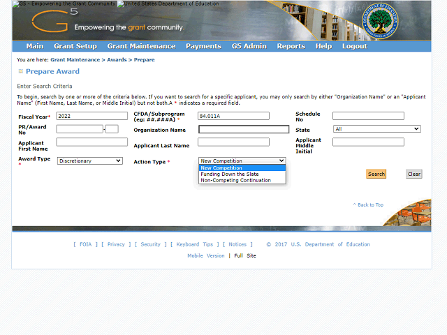 Screen image of this step