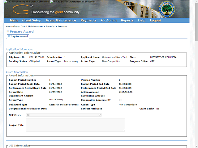 Screen image of this step