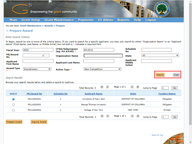 Screen image of this step