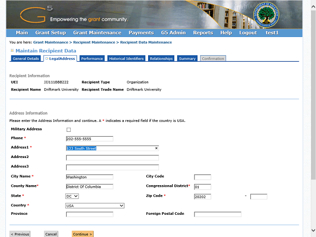 Screen image of this step