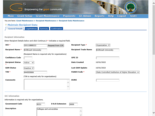 Screen image of this step
