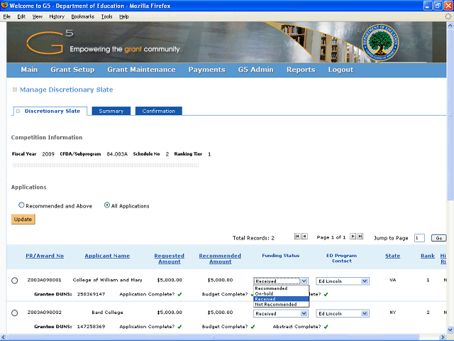 Screen image of this step